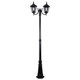 Chester Twin Head Curved Arm Tall Post Light - Black Finish / B22 Chester Twin Head Curved Arm Tall Post Light - Black Finish / B22